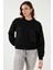 Pamuk Karışımlı Regular Fit Bisiklet Yaka Cepli Sweat Bayan Sweat 24K0102K1 4