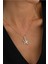 14 K White Gold Kaplama 925 Ayar Gümüş Opalit Deniz Yıldızı Kolye 3