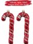 Yılbaşı Ağaç Süsü Baston Şeker Sim Şeritli 16 cm 2 Parça 1