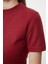 Kadın Moda Şık Mini Boy Dik Yaka Regular A Kesim Çan Form Selanik Triko Görünümlü Örme Elbise 4