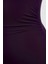 Kadın Moda Şık Midi Boy Dik Yaka Slim Cut Out Detaylı Fitted Vücuda Oturan Esnek Örme Elbise 4