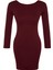 Kadın Moda Mini Boy Bisiklet Yaka Slim Fitilli Sırt Detaylı Fitted Vücuda Oturan Esnek Örme Elbise 1