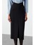 Kadın Moda Şık Midi Boy Gömlek Yaka Regular Fitted Vücuda Oturan Gömlek Detaylı Dokuma Elbise 1