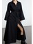 Kadın Moda Şık Maxi Boy Gömlek Yaka Regular Modest Gömlek Denim Elbise 2