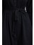 Kadın Moda Şık Maxi Boy Gömlek Yaka Regular Modest Gömlek Denim Elbise 3