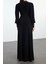 Kadın Moda Şık Maxi Boy Kruvaze Regular Düz Örme Elbise 5