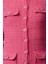 Kadın Moda Şık Mini Boy Bisiklet Yaka Regular Pink Düz Kesim Tüvit Ceket Dokuma Elbise 4