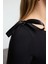 Moda Stil Slim Asimetrik Yaka Midi Boy Fiyonk Detaylı Kuşaklı Skater Örme Elbise 2