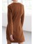 Moda Stil Regular Bisiklet Yaka Mini Boy Limited Edition Aksesuar Detaylı Süet Kışlık Dokuma Elbise 1