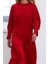 Moda Stil Regular Bisiklet Yaka Midi Boy Limited Edition Belden Açılan Krep Kumaş Dokuma Elbise 3