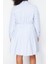 Moda Stil Fitted Gömlek Yaka Midi Boy Büyük Beden Poplin Dokuma Büyük Beden Elbise 5