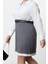 Moda Stil Fitted Gömlek Yaka Mini Boy Büyük Beden Kemerli Gömlek-Etek Büyük Beden Dokuma Elbise 4