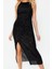 Moda Stil Fitted Halter Yaka Midi Boy Vücuda Oturan Örme Parıltılı Pullu Örme Payet Şık Abiye Elbise 1