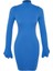 Moda Stil Slim Dik Yaka Mini Boy Triko Basic Elbise 3