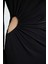 Moda Stil Fitted Bisiklet Yaka Midi Boy Elbise 2