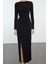 Moda Stil Fitted Bisiklet Yaka Midi Boy Elbise 3