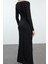 Moda Stil Fitted Bisiklet Yaka Midi Boy Elbise 5