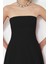 Moda Stil Fitted Straplez Midi Boy A-Kesim Dokuma Şık Abiye Elbise 2