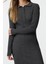 Moda Stil Fitted Polo Yaka Maxi Boy Tesettür Ribana Triko Elbise 4