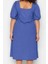 Moda Stil Relaxed Kalp Yaka Midi Boy Büyük Beden Örme Elbise 5