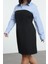 Moda Fitted Gömlek Yaka Mini Boy Büyük Beden Siyah Bodycone Straplez Dokuma Gömlek Elbise 1