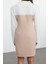 Moda Stil Fitted Gömlek Yaka Mini Boy Düz Vücudu Saran Dokuma Elbise Dokuma Elbise 5