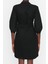Moda Stil Regular Ceket Yaka Mini Boy Kemerli Dokuma Elbise 5