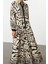 Moda Stil Relaxed Hakim Yaka Maxi Boy Tesettür Geometrik Desenli Viskon Dokuma Elbise 4