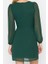 Moda Stil Regular Kare Yaka Mini Boy A Kesim Astarlı Dokuma Elbise 5