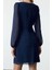 Moda Stil Regular Kare Yaka Mini Boy A Kesim Astarlı Dokuma Elbise 5