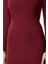 Moda Stil Slim Kare Yaka Maxi Boy Volanlı Fitted Vücuda Oturan Esnek Örme Elbise 2