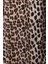 Moda Stil Regular Bisiklet Yaka Midi Boy Leopar Desenli Düz Kesim Vatkalı Dokuma Elbise 4