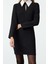 Moda Stil Regular Gömlek Yaka Mini Boy Fitted Vücuda Oturan Yaka Detaylı Dokuma Elbise 1