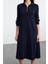 Moda Stil Regular Polo Yaka Midi Boy Triko Elbise 1