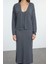 Moda Stil Slim V Yaka Midi Boy Premium Iplik Özel Iplik Triko Hırka- Elbise Takım 3