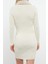 Moda Stil Slim Polo Yaka Mini Boy Triko Suni Kürk Detaylı Elbise 5