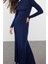Moda Stil Regular Dik Yaka Maxi Boy Düz Fitted Vücuda Oturan Esnek Örme Elbise 1