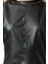 Moda Stil Regular Bisiklet Yaka Mini Boy Suni Deri Troklu Fitted Vücuda Oturan Dokuma Elbise 4