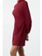 Moda Stil Regular Dik Yaka Mini Boy A Kesim Dokuma Elbise 4