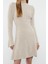 Moda Stil Regular Bisiklet Yaka Mini Boy Triko A-Line Formda Elbise 1