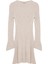 Moda Stil Regular Bisiklet Yaka Mini Boy Triko A-Line Formda Elbise 3