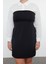 Moda Stil Fitted Gömlek Yaka Mini Boy Büyük Beden -Beyaz Bodycone Straplez Finike Gömlek Elbise 2