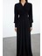 Moda Stil Regular Kruvaze Maxi Boy Düz Örme Elbise 3