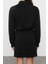 Moda Stil Regular Polo Yaka Mini Boy Düz Vücuda Oturan Örme Elbise 5