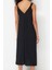 Moda Stil Relaxed V Yaka Midi Boy Rahat Kesim Dokuma Elbise 5
