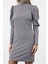 Moda Stil Slim Dik Yaka Mini Boy Fitted Vücuda Oturan Esnek Örme Elbise 3