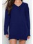 Moda Stil Oversize V Yaka Mini Boy Triko Yumuşak Dokulu Elbise Triko Yumuşak Dokulu 2