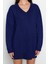 Moda Stil Oversize V Yaka Mini Boy Triko Yumuşak Dokulu Elbise Triko Yumuşak Dokulu 3