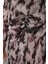 Moda Stil Regular Bisiklet Yaka Maxi Boy Baskılı Büzgü Drape Örme Elbise 2