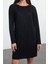 Moda Stil Regular Kayık Yaka Mini Boy Düz Pilise Astarlı Shift Esnek Örme Elbise 4